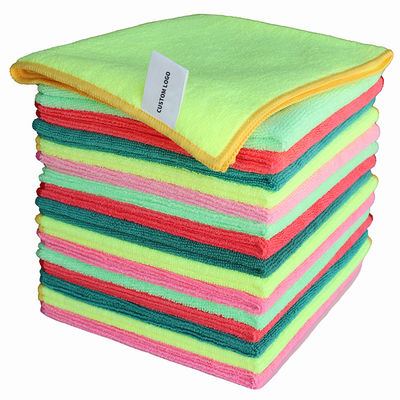 Free Sample Yellow Microfiber Towels 16*16" Car Wash