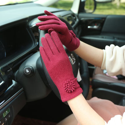Fashion 22x16cm Windproof Winter Outdoor Warm Thermal Gloves Women'S Wool