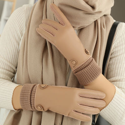 Women Pu Racing Riding Winter Motorcycle Gloves 22x16cm For Outdoor Sports