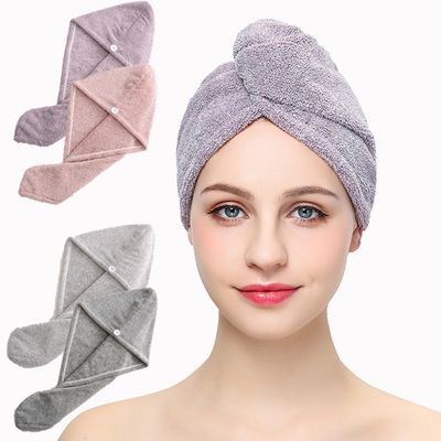 Eco Friendly Bamboo Hair Microfiber Turban Towel Non Shedding