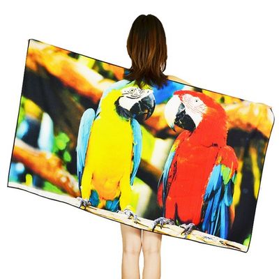 Waffle Weave Quick Dry Microfiber Beach Towel 84 Inch Parrot