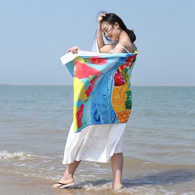 Ultrasoft Suede Waffle Sand Resistant Beach Blanket 72 Inch Beach Towel