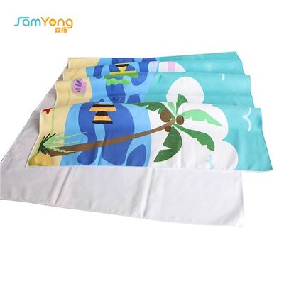 Custom Printed Sand Repellent Beach Towel Palm Tree For Surfing