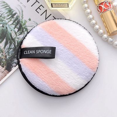 9cm Reusable Makeup Remover Pads Round Shape Facial Cleaning Microfiber Fabric