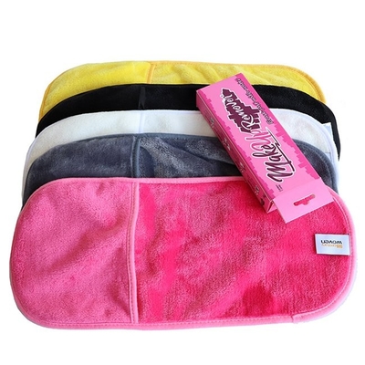 Polyester 18x40cm Microfiber Makeup Remover Towel Soft Face Washing