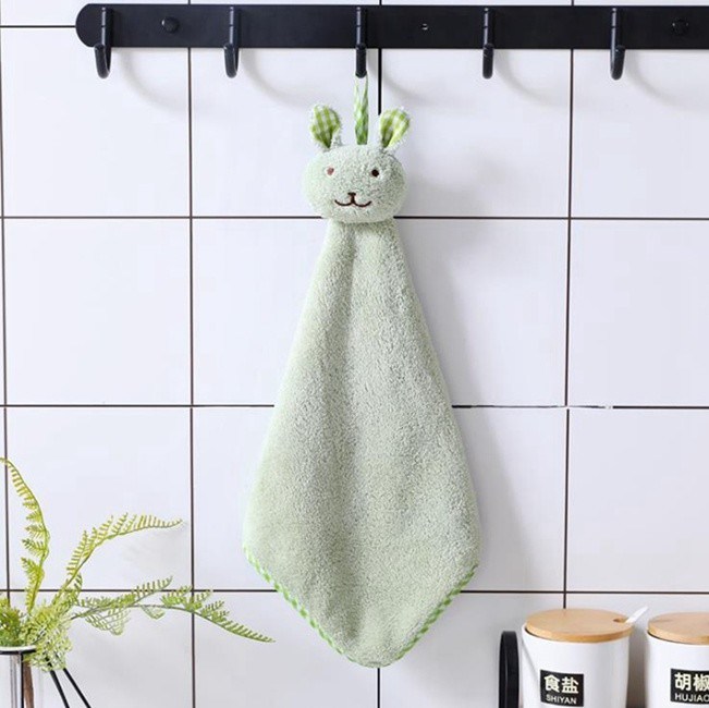 Green Turkish Hand Towels Bathroom Dish Towels With Hanging Loops